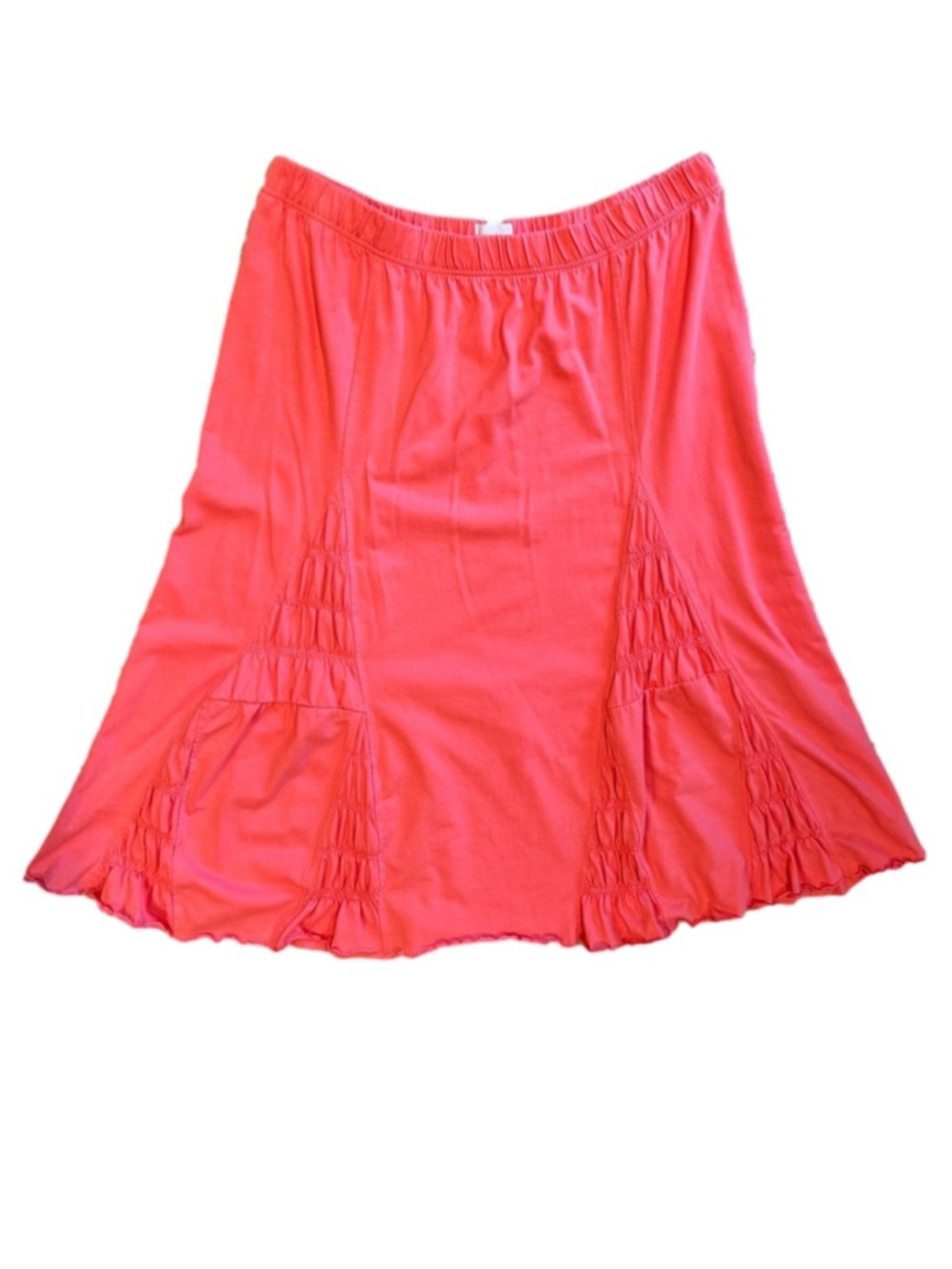 Vintage Only Necessities gusseted coral A-line knit skirt size 1X